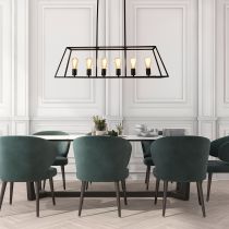 SOUTHPORT.100 Black 6-Light 100cm Urban Retro Pendant - SL66906BK