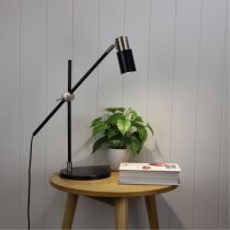 CHARLIE DESK LAMP BLACK / BR CHROME SL98533BC