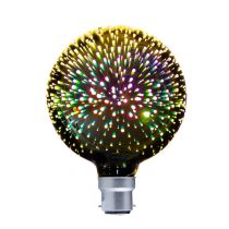 GLOBE LED Firework Effect BC G125 4W Multi Coloured 330D (50 Lumens) WTY 3YR