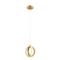 SPIN-PDT 12W LED TWIN RING PENDANT D170MM TRIO SATIN BRASS 22727