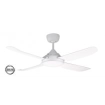 SPINIKA - 48"/1220mm Glass Fibre 4 Blade Ceiling Fan in Satin White - Indoor/Outdoor/Coastal - SPN1204WH