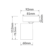 GU10 1 Light Adjustable Square Base Surface Mounted Spot Lights SPOT-S1B