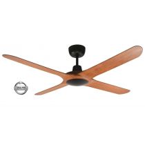 SPYDA - 56"/1400mm Fully Moulded PC Composite 4 Blade Ceiling Fan in Teak - Indoor/Outdoor/Coastal (not light adaptable)  - SPY1424TK