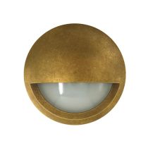 Surface Mounted 12V 6W LED Eyelid Step Light Matt Antique Brass / Warm White - STE20