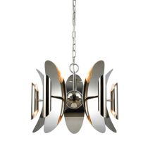 PENDANT SES X 10 Polished Nickel Hardware with Stainless Steel STRATO1 Cla lighting