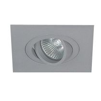 MR16 Architectural Single Square Downlight Silver/Gray 50W SV-STLT1-SI Superlux