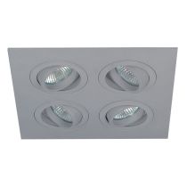 MR16 Quardruple Architectural Downlight Silver/Grey 50W SV-STLT4-SI Superlux