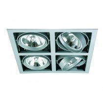 RL111 Quardruple Gimble Reflector Downlight Silver/Gray 100W SVR4-SI Superlux