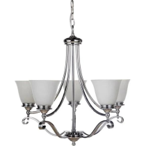 Dallas 5 Light 5 Arm Pendant Light, Chrome 1000126 