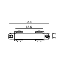 4 wire 3 circuit connector mini straight White TRK3WHCON1