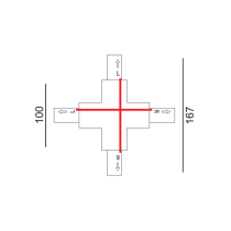 Track Connector Cross-Piece White TRK3WHCON5