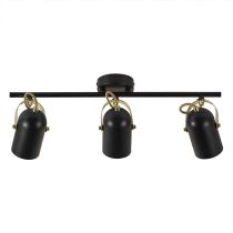 Lotus 3 light Spot bar Metal, Plastic Black/Brass - 50120103