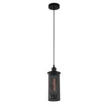 VENETO SERIES PENDENT 1*ES 60W BLK IRON VENETO1BK Cla Lighting