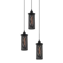 CLA LIGHTING VENETO SERIES PENDENT  3*ES 60W BLK IRON VENETO1X3BK