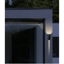 WIGTRI Black Exterior LED Tri-CCT Surface Mounted Featured Up/Down Wall Lights IP65 WIGTRI1