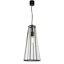 Zara 1 Light Pendant Black / Clear - ZARA1PBLK