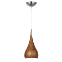 ZARA Burl Wood Modern Bell Shape Pendant Lights ZARA2A