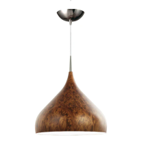 ZARA Burl Wood Modern Dome Shape Pendant Lights ZARA7A