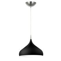 ZARA Matt Black Modern Dome Shape Pendant Lights ZARA9A