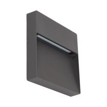 Zeke 9 Watt 240V Square LED Wall Light Dark Grey / White - 19493	