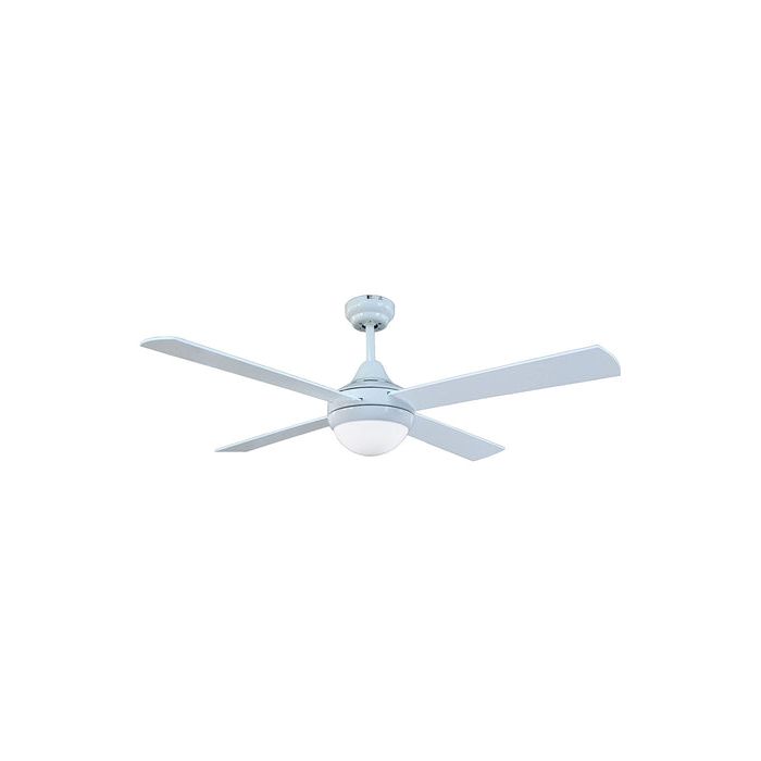 Tempo-II 48'' Ceiling Fan With 2xE27 Light White With White Blades - 100012/05