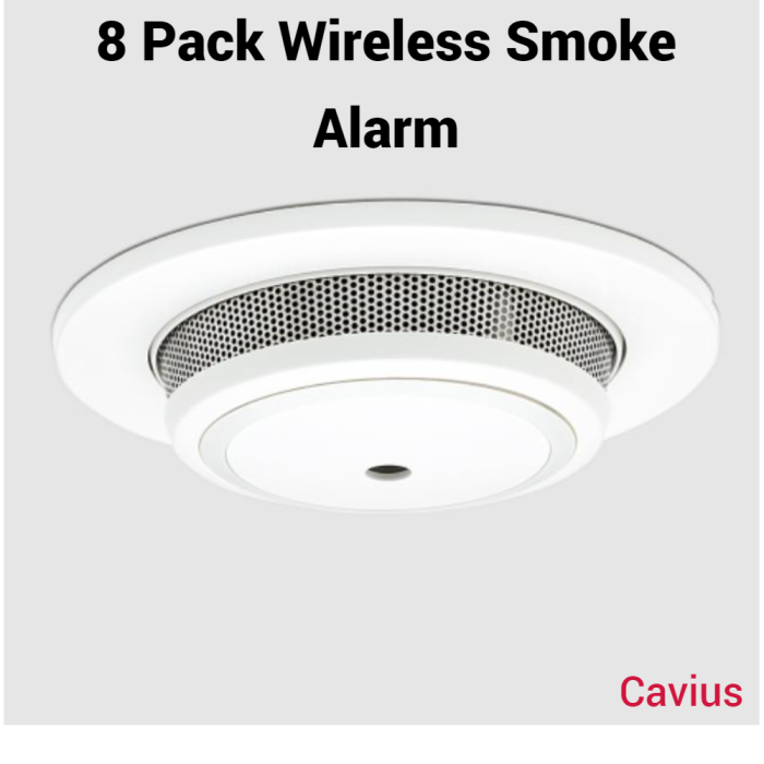 Cavius wireless smoke alarm 8 pack