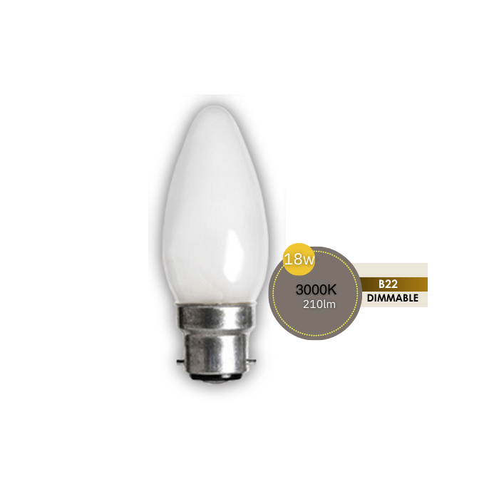 CANDLE 18W BC PEARL HALOGEN LUS30101