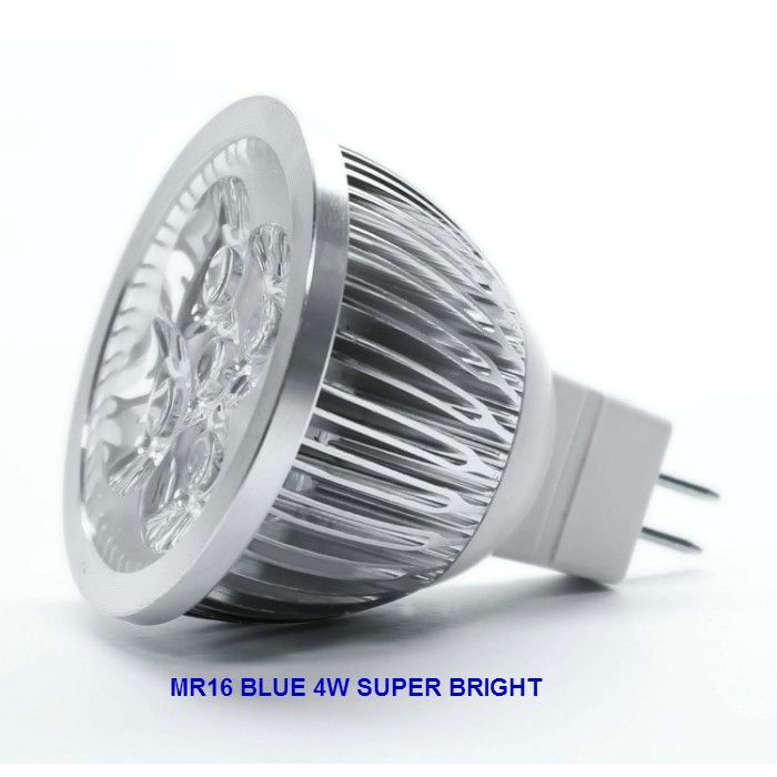 MR16 BLUE 4W 4 LED SPOTLIGHT