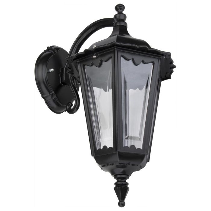 Chester Curved Arm Downward Wall Light Black - 15045	