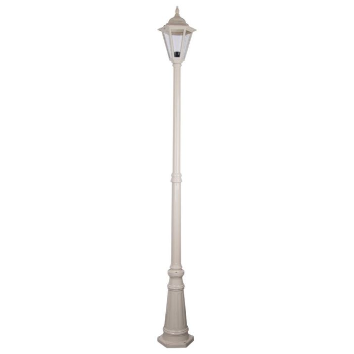 Turin Single Head Tall Post Light Beige - 15458	