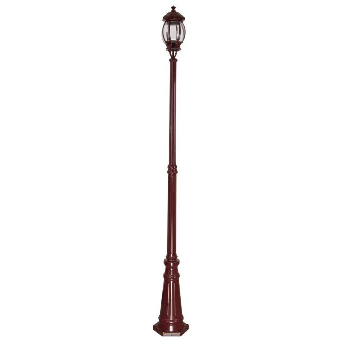 Vienna Single Head Tall Post Light Burgundy - 15928	