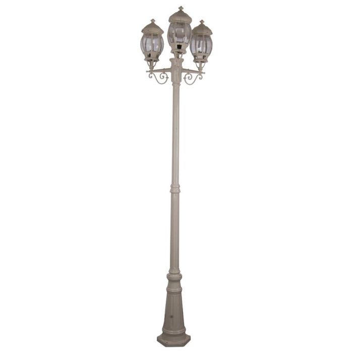 Vienna Triple Head Tall Post Light Beige - 15938	