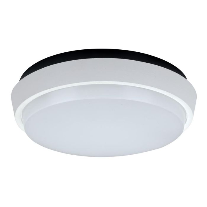 Disc 20 Watt Splashproof Dimmable Round LED Ceiling Light White / White - 19535