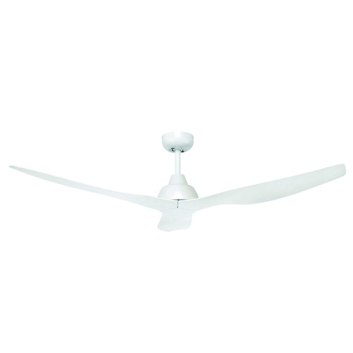 BRILLIANT BAHAMA WHITE 132cm DC CEILING FAN 3 ABS BLADE SILENT ECO LOW PROFILE