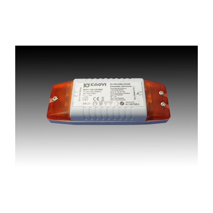 350mA 12W Constant Current Dimmable LED Driver (E9-350MA-12W-ST) Gentech Lighting