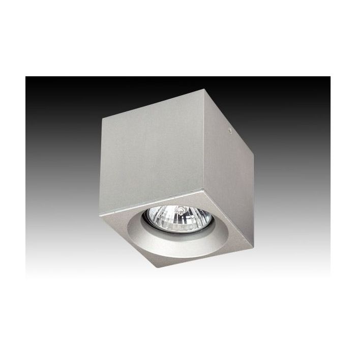 Cube Metal GU10 Surface Mounted Downlight Silver (GU635SIL) Gentech Lighting