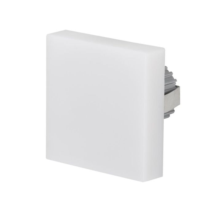 Chill 3 Watt 240V LED Square Semi Recessed Step Light Frosted Fascia / Daylight - 19968