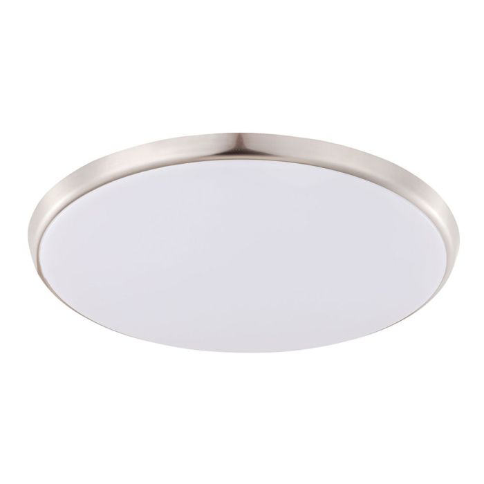 Ozzie 28W Slimline Dimmable LED Ceiling Light Satin Nickel Frame / Warm White - 202248