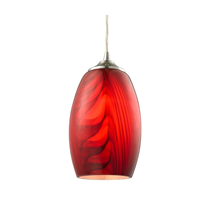 Cla Lighting Glaze Series Pendants ES 60W RED Hand Blown Glass GLAZE1