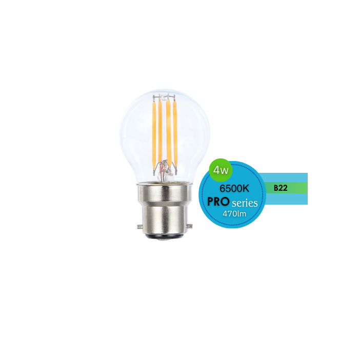 FANCY ROUND CLEAR 4W B22 DIMMABLE 6500K LUS20236
