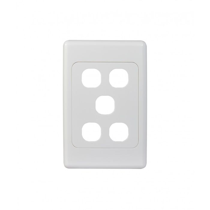 Cougar Switch Plate Vertical 5 Gang (COSWPV5G) GSM