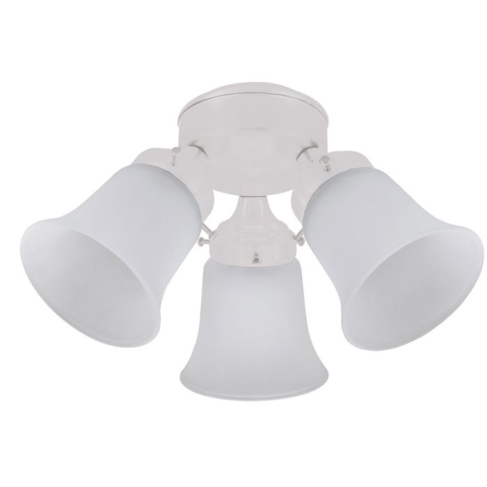 3 Light Ceiling Fan Light Kit White - 24316