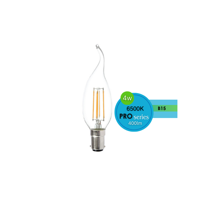 CANDLE CLEAR 4W B15 DIMMABLE 6500K FLAME LUS20253