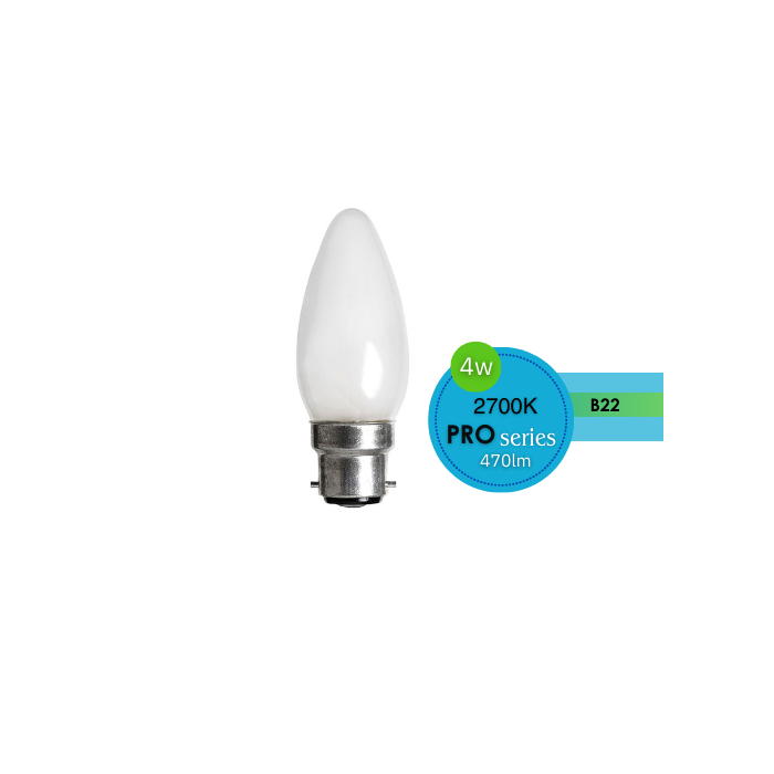 CANDLE PEARL 4W B22 DIMMABLE 2700K LUS20257