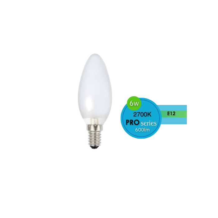 CANDLE PEARL 6W E12 DIMMABLE 2700K LUS20351