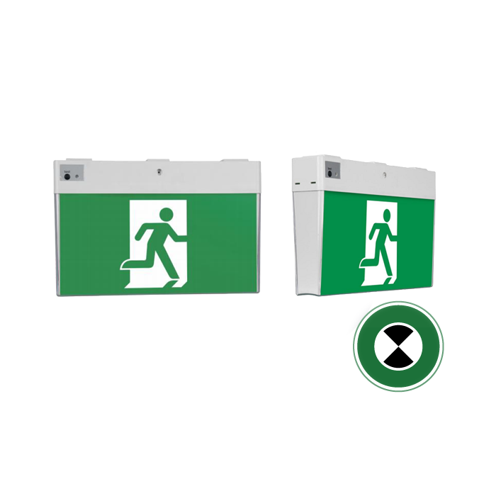 Vieway G2 Exit Sign 1.2W 24m Viewing Distance Maintained LiFePO4 - 393006
