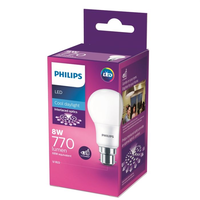 Philips 8W B22 Cool Daylight LEd Bulb