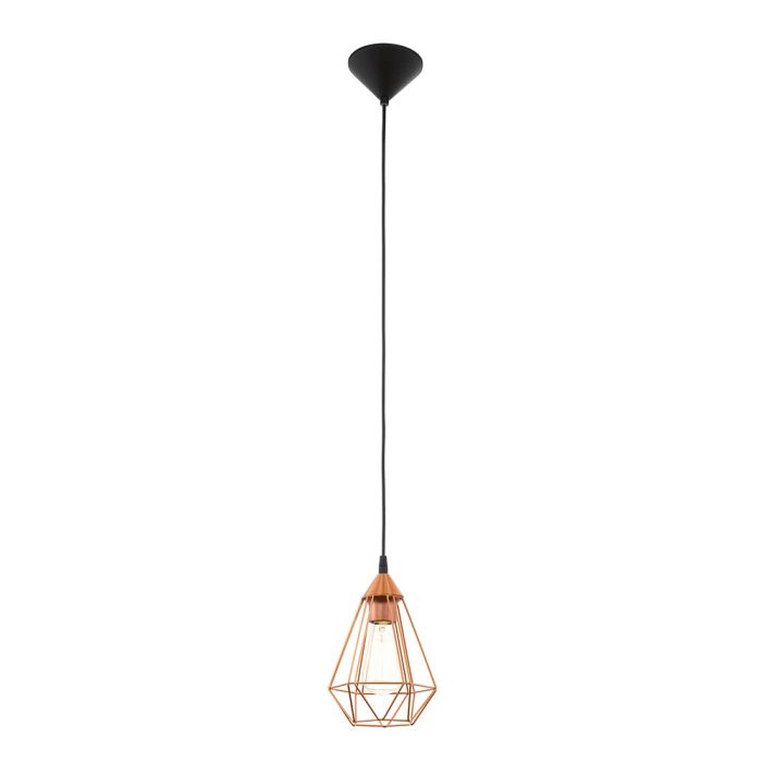 Tarbes 1 Light Small Cage Pendant Brushed Copper - 94193