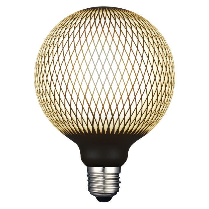 LED 4W Decorative Globe Magician Net Black G125 In Edison Screw E27