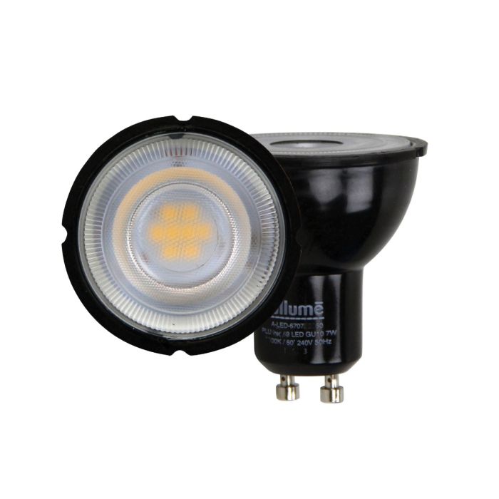 LED GU10 7W 4000K 60DEG BLACK BODY- A-LED-670754060